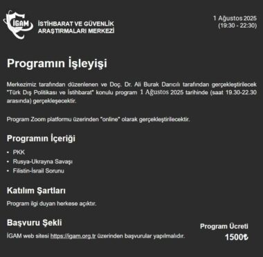 Türk Dış Politikası ve İstihbarat
